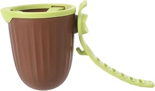 Baby Cart Water Bottle Holder Adjustable Cup Rack | PP Plastic and Silicone Build, Fixed Support for Drinks and Cups, Coffee Color