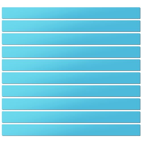 Étiquettes magnétiques effaçables bleues 5x30 cm LLPT pour tableau blanc x10