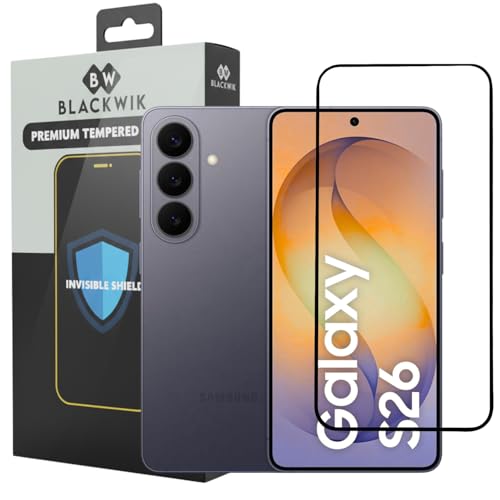 Image of Blackwik Premium Tempered Glass Screen Protector for Samsung Galaxy S26 with Edge-To-Edge Protector Coverage | Easy Installation Kit (Black)