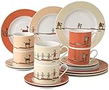 spülmaschinenfest CreaTable 10317, Serie Nature, Geschirrset Kaffeeservice 18 teilig