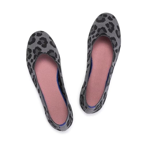 Frank Mully Womens Ballet Flat Shoes Knit Dress Shoes Round Toe Slip On Ballerina Flats for Woman Low Wedge Comfort Soft