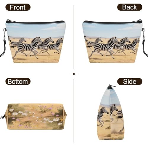 Bolsa de cosméticos para viajar con asa cómoda y cremallera suave 3