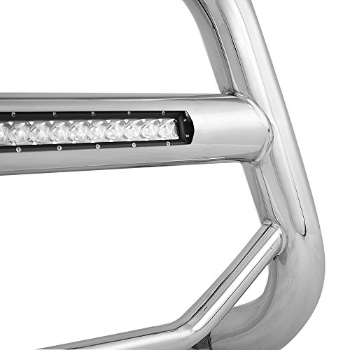 Image of Black Horse MAX Beacon Bull Bar No Skid Plate Stainless Steel Compatible with 2014-2019 Toyota Highlander-MAB-TOF5307S