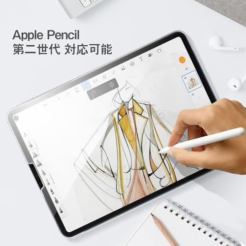 ProCase iPad Pro 11" 4世代 2022 フィルムガラス 2021 第三世代、液晶保護フィルム 耐指紋、強化ガラス スクリーンプロテクター 適用機種：iPad Pro 11インチ 4世代 2022/3世代 2021 /2世代 2020 /1世代 2018 -クリア