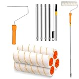 XUXLEKK Rullo per Pittura Allungabile, Rullo Professionale con Asta Telescopica 30-200 cm,...