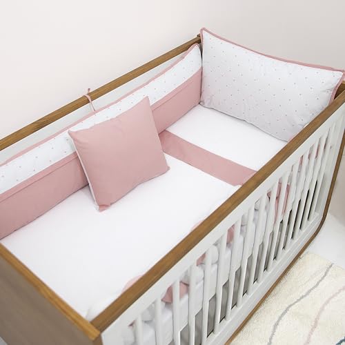 Kit Entre Mães Sonhar Rose Completo 9 Peças 100% Algodão Luxo Baby Home Menina Menino