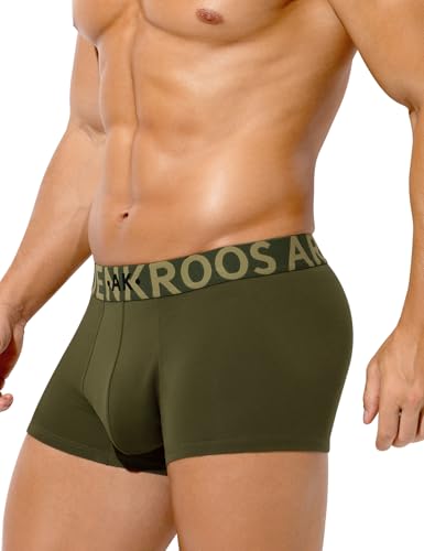 Arjen Kroos Men's Anti Ride-Up Trunks Underwear Breathable Cotton Boxer Briefs with 1.57