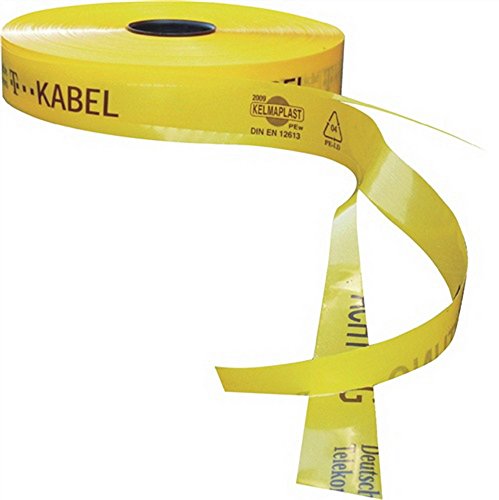 Preisvergleich Produktbild Trassenwarnband, T-Kabel, gelb, 50 mm 250 m