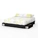 South Shore Step One Platform Bed with 2 Drawers, King 78-Inch, Pure Black