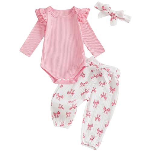 Image of Mubineo Baby Girl Clothes Outfits Cute Flower Romper Daisy Pant Fall Winter Newborn Outfit Sets
