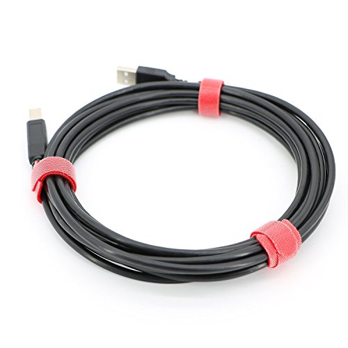 Pasow 100Pcs Reusable Fastening Cable Ties Adjustable Wire Management 8 Inch (Red) #TOP2