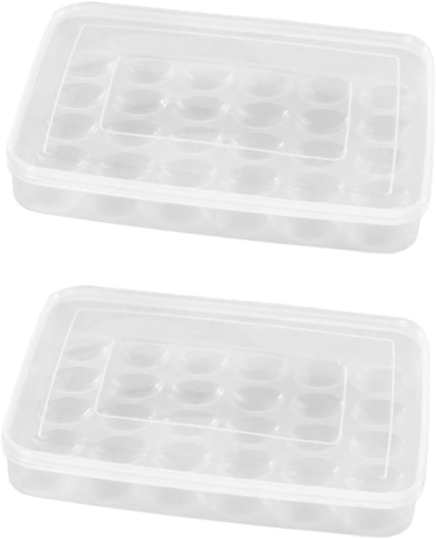 3pcs 30 Egg Tray with Lid Bandejas para Comida Egg Storage Container Food Trays Egg Holder Containers for Food Fridge Egg Container Refrigerator Egg Carton White (Whitex2pcs mediumx2pcs)
