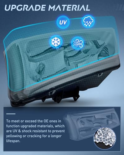 Image of Nilight Headlight Assembly for 2003 2004 2005 2006 Chevy Silverado Avalanche 1500 1500HD 2500 2500HD 3500 Chevrolet Pickup Replacement Headlamp Housing Bumper Lamp Set
