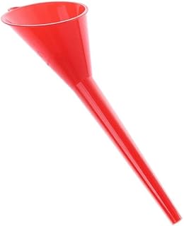 SYN Car Refueling Funnel, Plastic Funnel Multi-Purpose Long Neck Funnel for Car Motorcycle Gasoline Engine Oil Additive(Red)