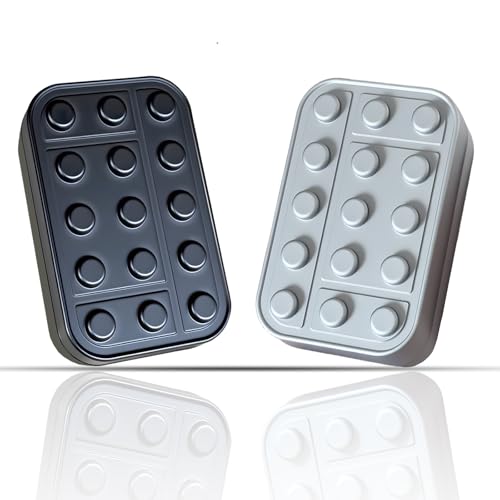 2 Pcs Alloy Fidget Slider-Block Style,Unrestricted Sliding,Enhanced Focus,Anxiety Relief,Compact Fidget Toy for Adult