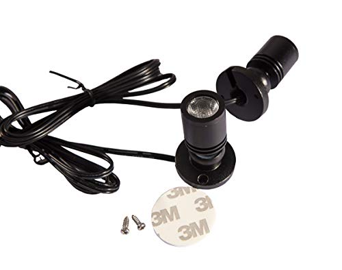 1.5W LED Picture Lights Mini Accent Spotlights,Aluminum,Black Finish,Surface Mount(1-Pack Kit,Warm White) - Image 4