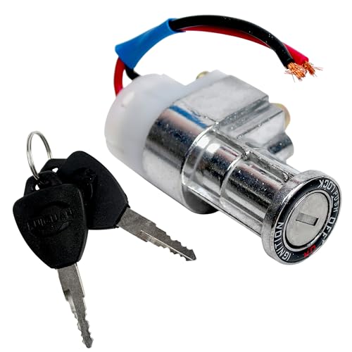E-Bike Battery Lock Replacement Part with 2 keys, Charger Ignition On/Off Switch...