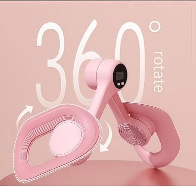 Pelvic Floor Exercise Devices, Thigh Woman for Pelvis, Legs, HIPS, and Glutes, Portable Smart Screen Display Count Enlarged Fitting Surface.