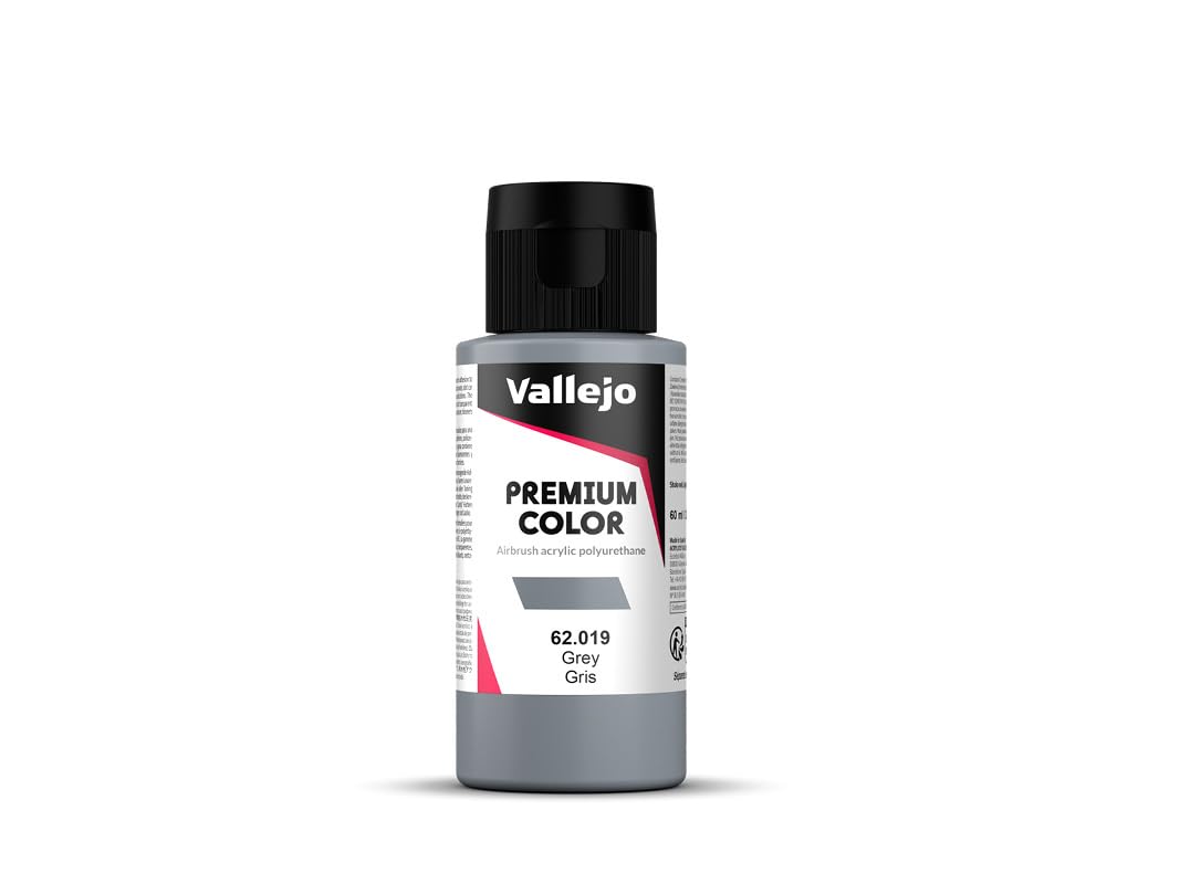 Vallejo Premium Airbrush Paint Acrylic 60ml Grey For Models Crafts Metal