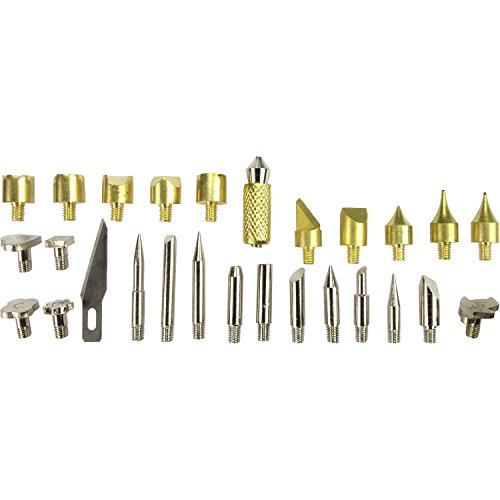 HTS 100N3 28Pc Pro Quality Wood Burning Pyrography Kit with Stencils