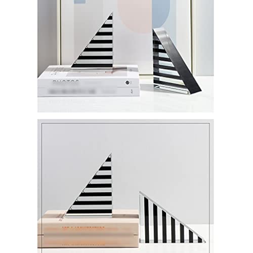 Sujetalibros moderno triangular para decorar su mesa de estudio u oficina 4
