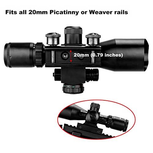 Svbony Sa102 Rifle Scope 2.5-10X40E, Compact Rifle Scopes For Hunting, Red Green Illuminated Mil- Dot Rifle Scope, Multi-Coated Green Lens, Sfp Rifle Scope, 20Mm Rail Mount For Picatinny Rail #TOP1