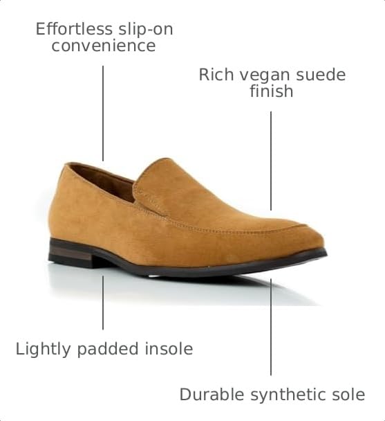 Image of Ferro Aldo Men's Dress Loafer Collection | Modern & Classic Slip-On Styles | Available in Suede, Woven, and Wholecut