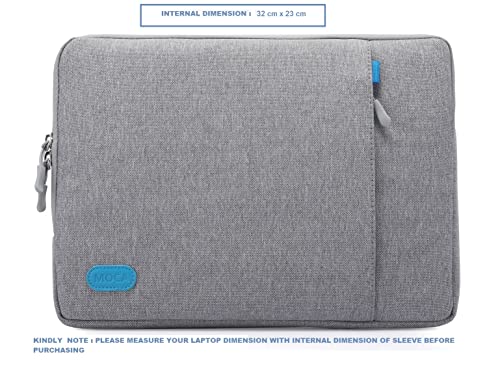 Image of MOCA 13 Inch 360 Laptop Sleeve Compatible with MacBook Air 13 M4 /M3 /M2 13.6 M1 M2 M3 M4 MacBook Pro 13 M1 M2 Dell XPS 13 HP Spectre Envy 13 Lenovo ThinkPad X13 ASUS ZenBook 13 Surface 13.5 (Grey)