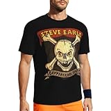 T Shirt Steve Earle Copperhead Road Man's Fashion Short Sleeve T-Shirts Summer Casual O-Neck Tee Large Black