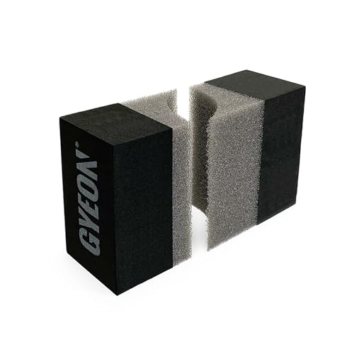 GYEON Q²M Tire Applicator - High-Density Foam Applicator Pad for Tyre Coatings and Dressings - Ergonomic Sponge Applicator for Low Profile Tyres - Mess-Free Applicator for Tyre Shine - Small - 2 Pack