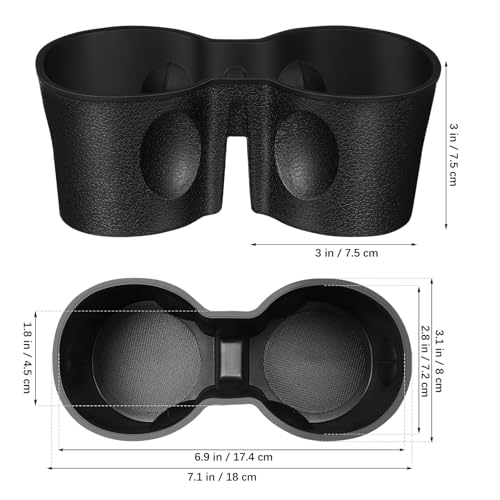 Inserto de silicón para portavasos para carro negro miniatura 2