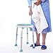 Vaunn Medical Tool-Free Assembly Adjustable Swivel Shower Stool Seat Bench with Anti-Slip Rubber Tips for Safety and Stability