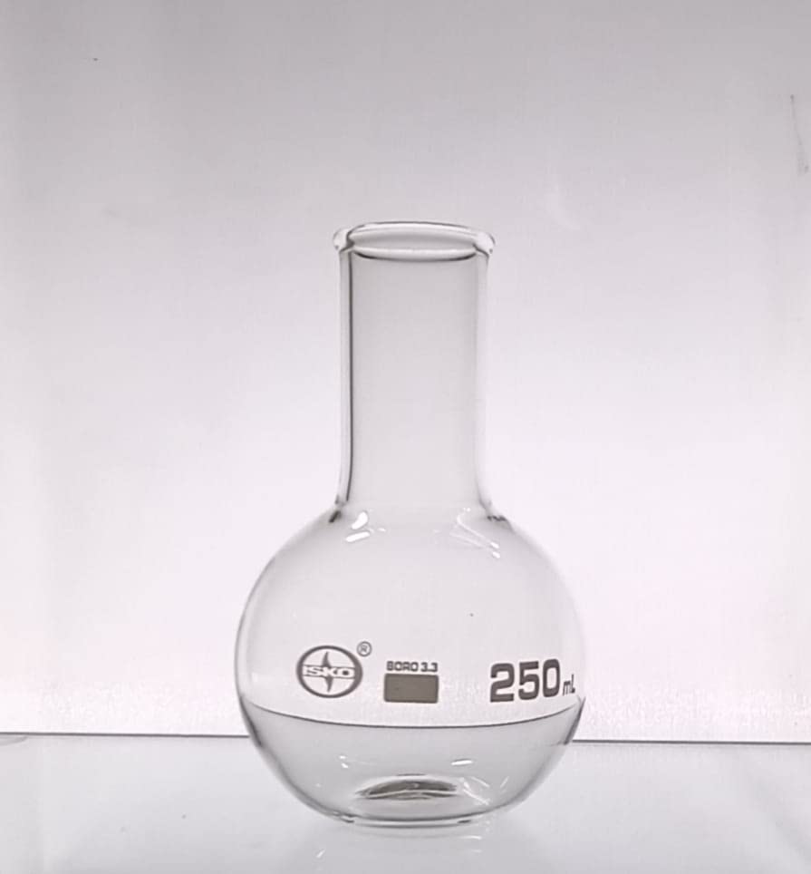 ISKO® Borosilicate Flat Bottom Flask Set of 2 NOS (250ml, Without Joints)-image-42
