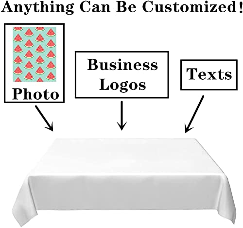 Tovaglia Personalizzata Nera Con Logo O Testo | Rettangolare 183x76x72 Cm | Per Tavolo 6 Piedi, Fiere E Matrimoni