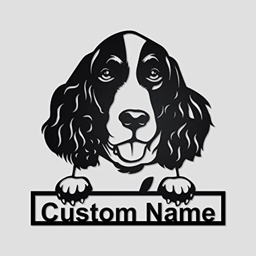 Personalized English Springer Spaniel Metal Sign, English Springer Spaniel Metal Wall Art, Dog Metal Sign, English Springer Spaniel Gift, Gift Anniversary, Housewarming Gift, Home Decor
