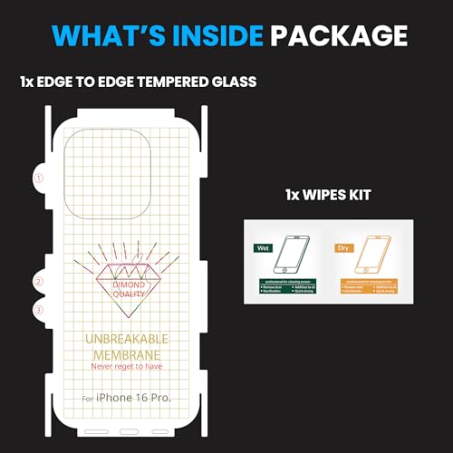 Image of ArmourPro Matte Back Screen Protector for iPhone 16 Pro, Premium Ultra Thin TPU Back Membrane Guard, Anti-Glare, Bubble-Free, Edge to Edge Coverage, Fingerprint Friendly | 1 Pack