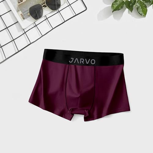 Image of JARVO Men's Nylon Regular Fit Solid Antibacterial Trunks (Pack of 3)
