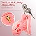 Male Chastity Device Cock Cage - UTIMI Lightweight Vertical Invisible Lock Chastity Cage for Men with 4 Active Rings & 2 Keys Adult Sex Toys for Male Penis Exercise and Abstinence | Pink | Large Size