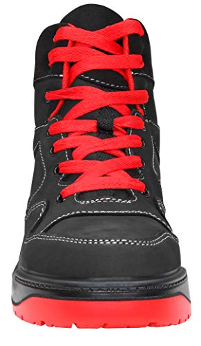 ELTEN Bezpečnostní boty MAVERICK black-red Mid ESD S3, pánské, kůže, ocelová špička, lehká, sportovní, černá, velikost: 43