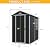 4 x 6FT Plastic Outdoor Storage Shed with Floor, Resin Shed with Window and Lockable Door, Waterproof Tool Storage for Garden, Backyard, Patio, Tool Storage, Black