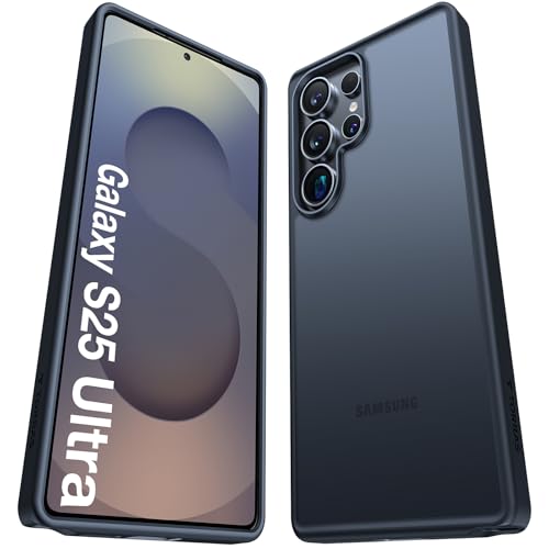 TORRAS für Samsung Galaxy S25 Ultra Hülle [TOP Militärschutz] mit 360Airbags Stoßfeste Handyhülle Samsung S25 Ultra Case [Kratzfest & Samtweich Haptik] Schutzhülle Cover Matt Schwarz