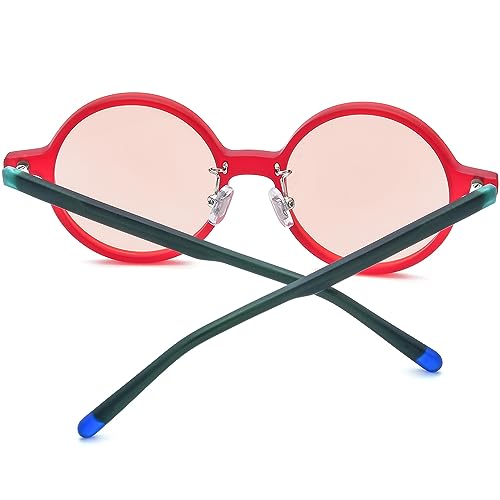 HEPIDEM Acetate Vintage Retro Round Polarized Sunglasses for Men UV400 UV Protection Sun Glasses3