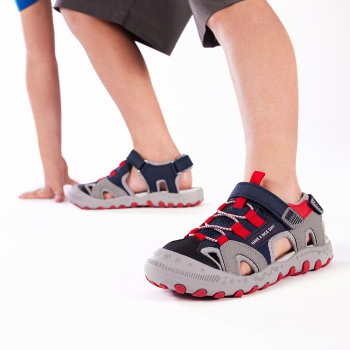 Sandales sport grises garçon Parly idéales pour le camping et la plage