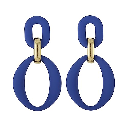 SIXDUTON Boucles d'oreilles Elliptique Acrylique Pendantes, Boucles d'oreilles Bohème Rétro Goutte Acrylique Hypoallergéniques Fête d'anniversaire Bijoux...