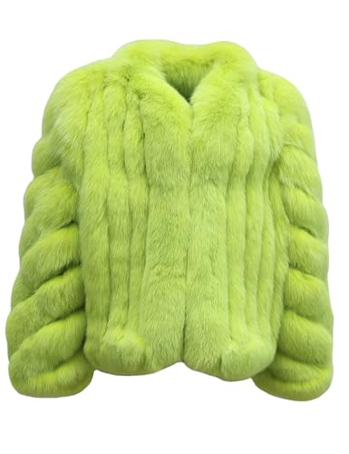 Real Fox Fur Coat Winter Women's Genuine Fur Jacket Thick Warm Luxury Furry Outerwear Long Sleeve