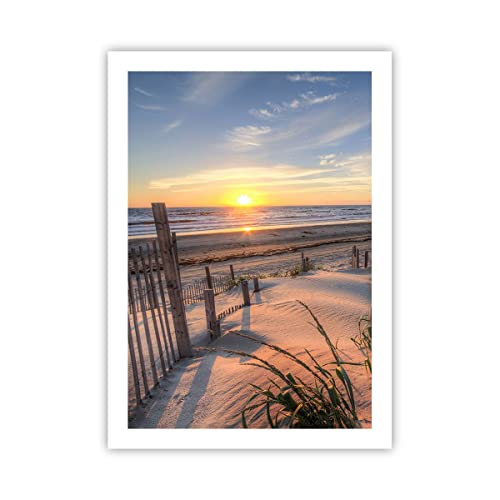 ARTTOR Affiche - Affiche sans cadre - Poster - Ouest Le Soleil Dune - 50x70 cm - Decoration murale - Tableaux pour la mur - Motif moderne - Arts Murals Modernes - Affiches Murales - P2XPA50x70-4219 Cover