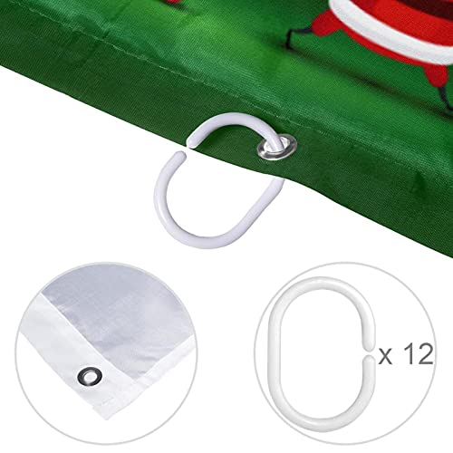 Rideau de douche vert lavable pour une salle de bain zen et propre - 5