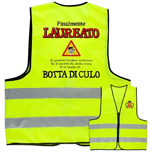 GEBETTER Gilet per Laureato Idea Regalo Laurea Uomo Gadget Divertente Scherzi per Festa Laurea (Laureato)