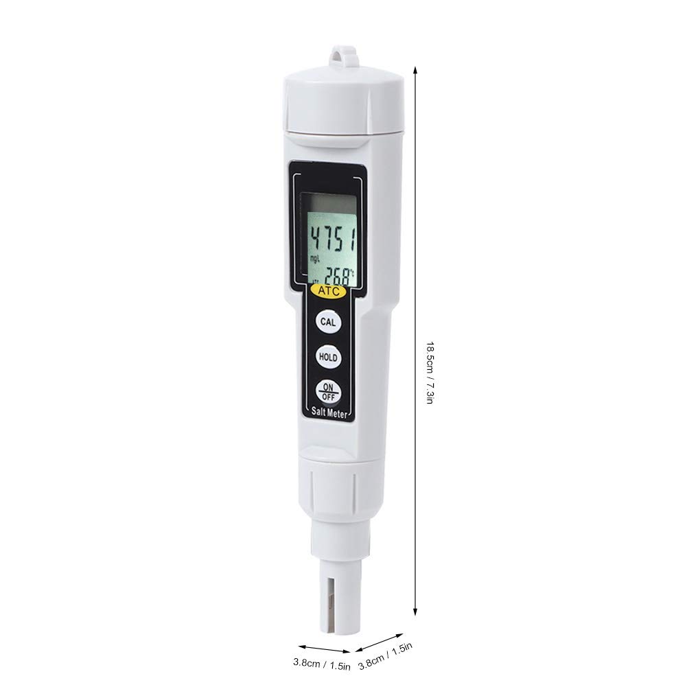 KIMISS Tester digitale di salinità per acqua salata, CT3081 Salinometro portatile temperatura palmare acqua salata test scientifico industriale, misura ispezionare la strumentazione di analisi delle