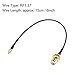 uxcell MMCX Male to RP-SMA Female Bulkhead,Pigtail Antenna Coaxial RF1.37 Low Loss Cable,RF Coaxial Adapter Connector,6inch